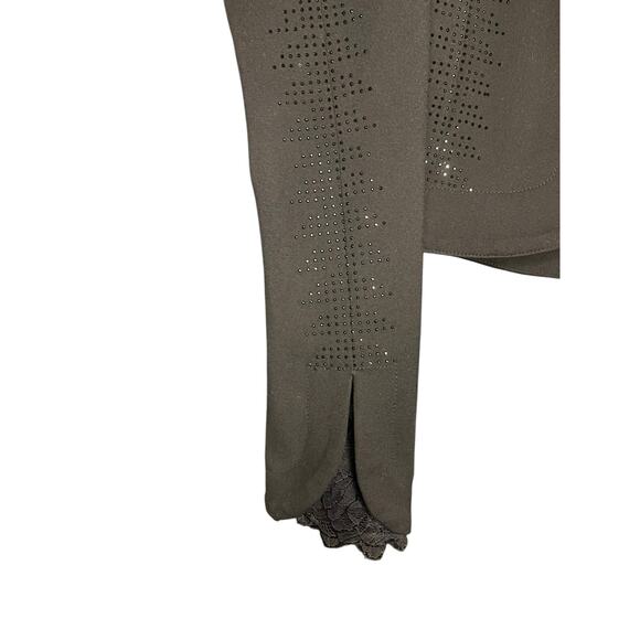 Ethyl Black Jacket/Blazer w/ Sparkles on Front and Lace on Sleeve Size Small - Picture 4 of 11